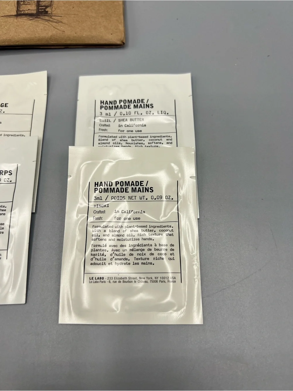 Le Labo assorted travel